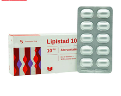 Thuốc Lipistad 10 điều trị tăng mỡ máu nguyên phát (hộp 5 vỉ x 10 viên)