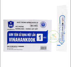 Bơm kim tiêm sử dụng một lần Vinahankook 1ml/cc (hộp 100 cái)