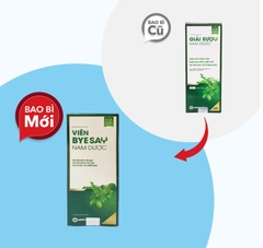 Viên uống Bye Say Nam Dược giảm các triệu chứng khó chịu sau khi uống rượu, bia (hộp 1 vỉ x 6 viên)