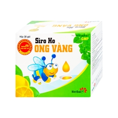 Siro ho Ong Vàng hỗ trợ giảm ho, rát họng (hộp 30 gói x 5ml)
