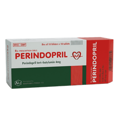 Thuốc Perindopril 4mg Khapharco điều trị tăng huyết áp, suy tim (hộp 10 vỉ x 10 viên)