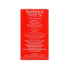 Thuốc bột Sorbitol Sanofi điều trị triệu chứng táo bón (hộp 20 gói x 5g)