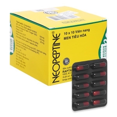 Men tiêu hóa Neopeptine điều trị đầy hơi, khó tiêu, biếng ăn (hộp 10 vỉ x 10 viên)