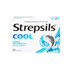 Viên ngậm Strepsils Cool kháng khuẩn, giảm đau họng (hộp 2 vỉ x 12 viên)
