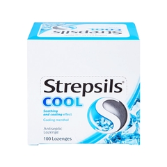 Viên ngậm Strepsils Cool kháng khuẩn, giảm đau họng (hộp 50 gói x 2 viên)