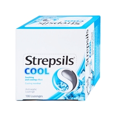 Viên ngậm Strepsils Cool kháng khuẩn, giảm đau họng (hộp 50 gói x 2 viên)