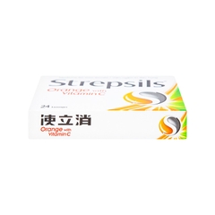 Viên ngậm Strepsils Orange with Vitamin C điều trị đau họng (hộp 2 vỉ x 12 viên)