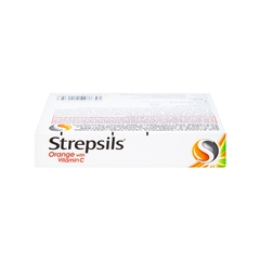 Viên ngậm Strepsils Orange with Vitamin C điều trị đau họng (hộp 2 vỉ x 12 viên)