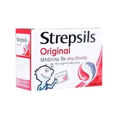 Viên ngậm Strepsils Original trị đau họng (hộp 100 gói x 2 viên)