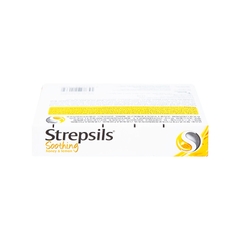 Viên ngậm Strepsils Soothing mật ong & chanh kháng khuẩn, giảm đau họng (hộp 2 vỉ x 12 viên)