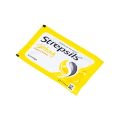 Viên ngậm Strepsils Soothing mật ong & chanh kháng khuẩn, giảm đau họng (hộp 50 gói x 2 viên)