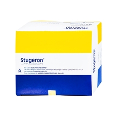 Thuốc Stugeron điều trị rối loạn tuần hoàn não, say tàu xe (hộp 25 vỉ x 10 viên)