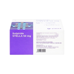 Thuốc Sulpiride Stella 50mg điều trị chứng lo âu (hộp 10 vỉ x 10 viên)