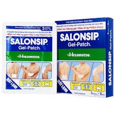Cao dán Salonsip Gel - Patch giảm đau, kháng viêm cơ khớp (hộp 8 gói x 3 miếng)
