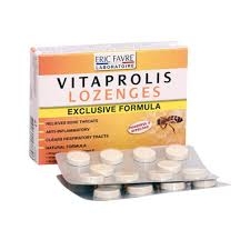 Viên ngậm ho Vitaprolis Lozenges hỗ trợ giảm ho, viêm đường hô hấp (hộp 2 vỉ x 10 viên)