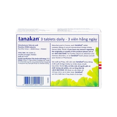 Thuốc Tanakan điều trị triệu chứng rối loạn nhận thức ở người lớn tuổi (hộp 2 vỉ x 15 viên)