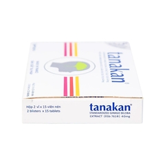 Thuốc Tanakan điều trị triệu chứng rối loạn nhận thức ở người lớn tuổi (hộp 2 vỉ x 15 viên)