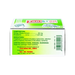 Thuốc Taniki 80 điều trị thiểu năng tuần hoàn não, phòng ngừa Alzheimer (hộp 6 vỉ x 10 viên)