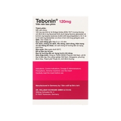 Thuốc Tebonin 120mg điều trị rối loạn tuần hoàn máu não (hộp 2 vỉ x 15 viên)
