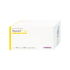 Thuốc Thyrozol 5mg điều trị cường giáp (hộp 10 vỉ x 10 viên)