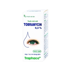 Thuốc nhỏ mắt Tobramycin 0,3% Traphaco điều trị nhiễm khuẩn mắt (hộp 1 chai x 6ml)