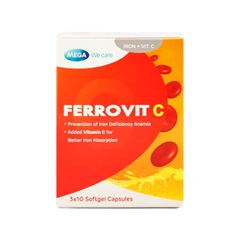 Thực phẩm bảo vệ sức khỏe Ferrovit C (hộp 3 vỉ x 10 viên)