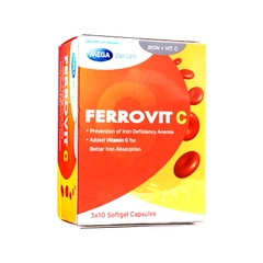 Thực phẩm bảo vệ sức khỏe Ferrovit C (hộp 3 vỉ x 10 viên)