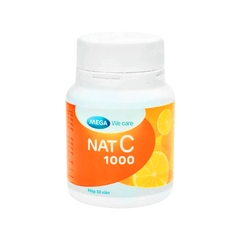 Viên uống NAT C 1000 bổ sung vitamin C tăng cường đề kháng (chai 30 viên)