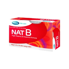Thực phẩm bảo vệ sức khỏe NAT B bổ sung vitamin nhóm B (hộp 3 vỉ x 10 viên)