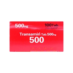 Thuốc Transamin Tab.500mg Daiichi điều trị chảy máu, rong kinh (hộp 10 vỉ x 10 viên)