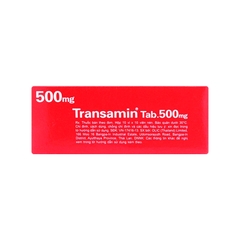 Thuốc Transamin Tab.500mg Daiichi điều trị chảy máu, rong kinh (hộp 10 vỉ x 10 viên)
