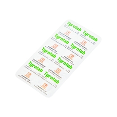 Viên ngậm Tyrotab sát khuẩn, điều trị viêm họng (hộp 10 vỉ x 8 viên)