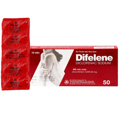 Thuốc Difelene điều trị viêm và các dạng thoái hoá khớp, thấp khớp (hộp 1 vỉ x 10 viên)
