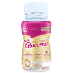 Sữa bột pha sẵn Glucerna Abbott hương vani bổ sung dinh dưỡng đặc biệt cho người đái tháo đường (lốc 6 chai x 220ml)