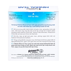 Dung dịch nhỏ mắt V.Rohto Mineral Tear giữ ẩm và bổ sung khoáng chất (hộp 1 chai x 13ml)