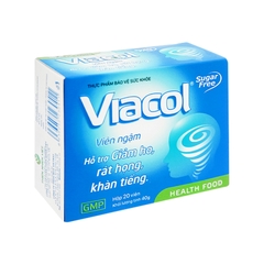 Viên ngậm Viacol hỗ trợ giảm ho, rát họng, khàn tiếng (hộp 5 vỉ x 4 viên)