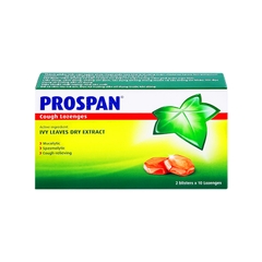 Viên ngậm ho Prospan điều trị viêm đường hô hấp, đau họng (hộp 2 vỉ x 10 viên)