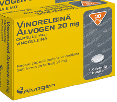 Viên nang mềm Vinorelbine Alvogen 20mg điều trị ung thư vú (hộp 1 vỉ x 1 viên)