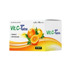 Viên uống Vit. C-Tatra hỗ trợ tăng cường sức khỏe, nâng cao sức đề kháng (hộp 5 vỉ x 10 viên)
