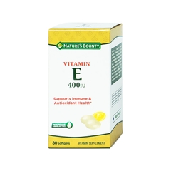 Viên uống Vitamin E 400IU Nature's Bounty hỗ trợ chống oxy hóa (hộp 1 chai x 30 viên)