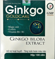 Viên uống Gink Gold Care hỗ trợ hoạt huyết, tăng tuần hoàn máu não (hộp 10 vỉ x 10 viên)