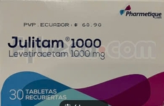 Thuốc Julitam 1000 điều trị động kinh (hộp 10 vỉ x 10 viên)