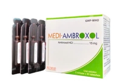 Thuốc Medi-Ambroxol tan đàm trong bệnh lý hô hấp (hộp 30 ống x 5ml)