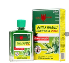Dầu Khuynh Diệp Eagle Brand Eucalyptus Oil Plus+ hỗ trợ điều trị cảm cúm, nghẹt mũi (chai 25ml)