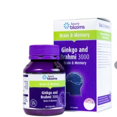 Viên uống Henry Blooms Ginkgo And Brahmi 3000  hỗ trợ hoạt huyết (hộp 30 viên)