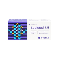 Thuốc Zopistad 7.5 điều trị rối loạn giấc ngủ (hộp 1 vỉ x 10 viên)