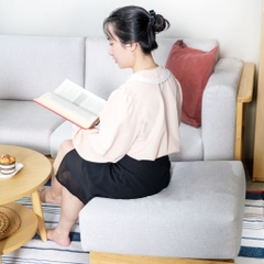 Ghế Đôn Sofa Gỗ Cao Su Tự Nhiên FYN 601 – Đơn Giản, Thanh Lịch, Chống Thấm | Decoraz.vn