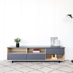 Tủ Kệ TiVi Gỗ LEEDS 701 – Phong Cách Công Nghiệp, Chân Sắt Sơn Tĩnh Điện, Hiện Đại | Decoraz.vn