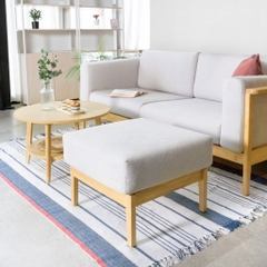 Ghế Đôn Sofa Gỗ Cao Su Tự Nhiên FYN 601 – Đơn Giản, Thanh Lịch, Chống Thấm | Decoraz.vn