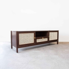 Tủ Kệ TiVi Gỗ FIJI 401 – Thiết Kế Tối Giản, Sang Trọng, Chất Liệu Gỗ Cao Su và Mây Rattan | Decoraz.vn